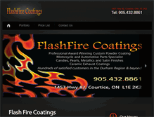 Tablet Screenshot of flashfirecoatings.com